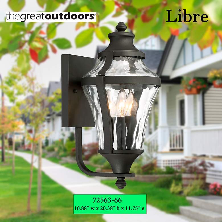 Image 4 The Great Outdoors Libre 4-Light Black Outdoor Wall Mount more views