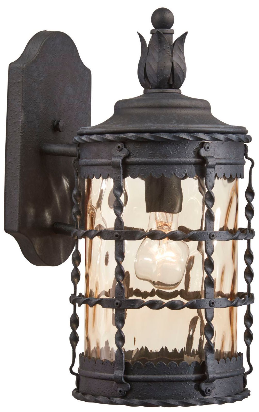The Great Outdoors Mallorca 1-Light Spanish Iron Outdoor Wall Light