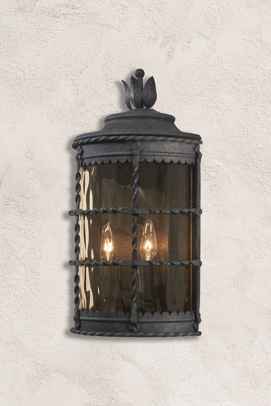 Image 3 The Great Outdoors Mallorca 2-Light Spanish Iron Outdoor Pocket Lantern more views
