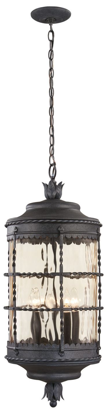 Image 4 The Great Outdoors Mallorca 5-Light Spanish Iron Outdoor Chain Hung Lantern more views