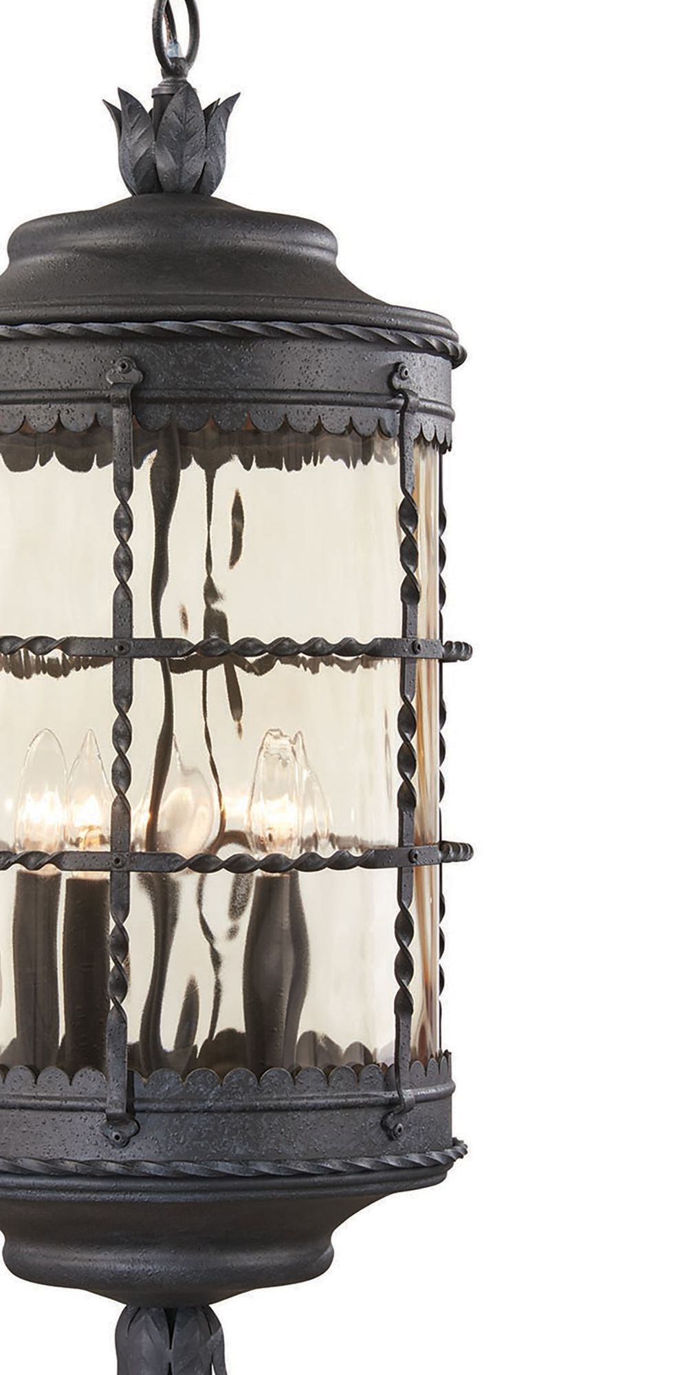 Image 7 The Great Outdoors Mallorca 5-Light Spanish Iron Outdoor Chain Hung Lantern more views