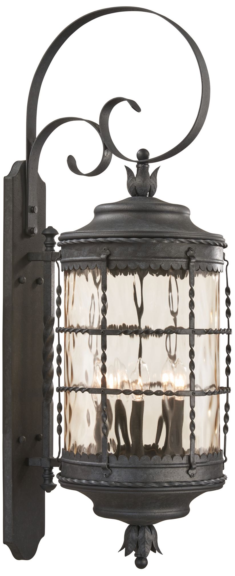 The Great Outdoors Mallorca 5-Light Spanish Iron Outdoor Wall Mount