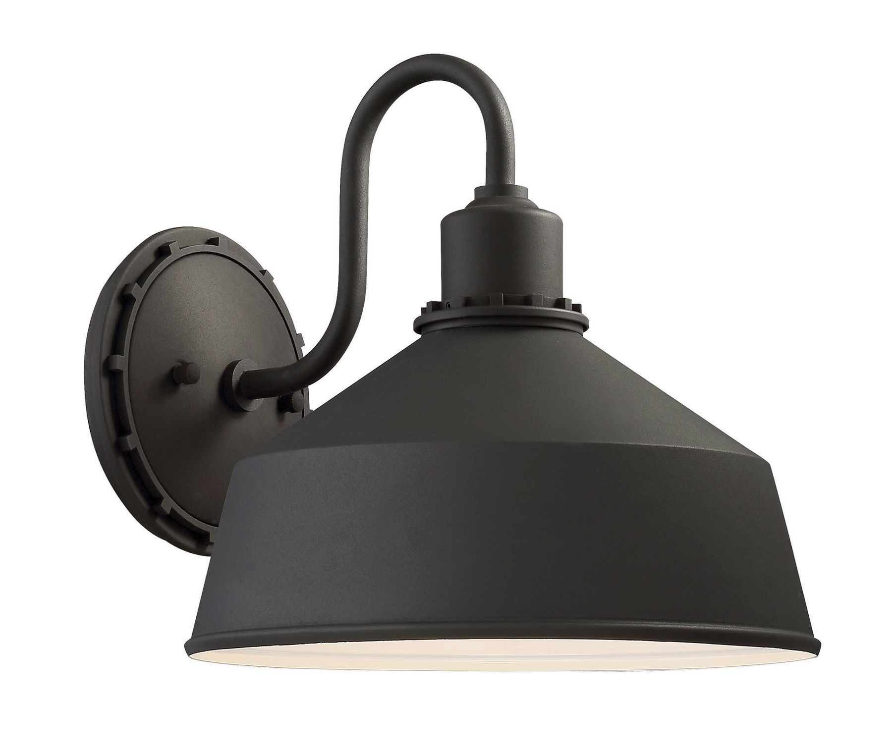 The Great Outdoors Mantiel 1-Light Black Outdoor Wall Light