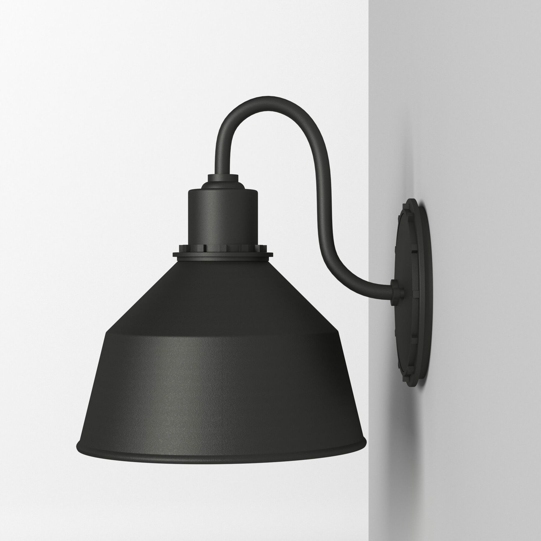 Image 3 The Great Outdoors Mantiel 1-Light Black Outdoor Wall Mount more views