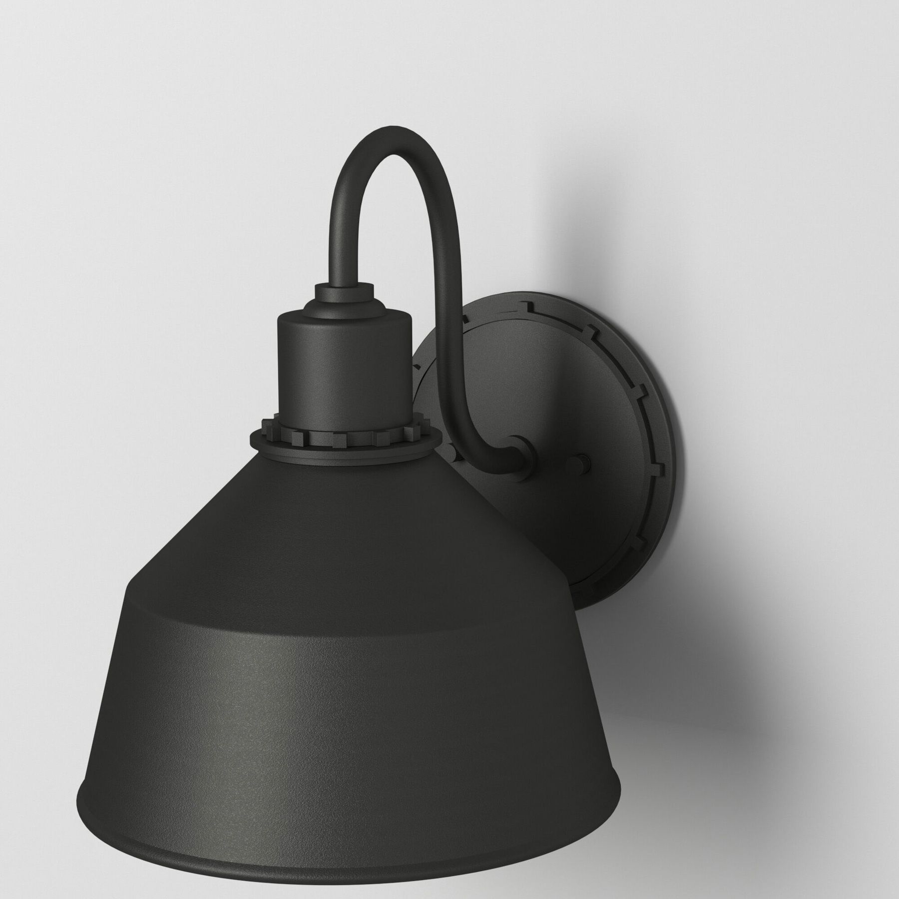 Image 5 The Great Outdoors Mantiel 1-Light Black Outdoor Wall Mount more views