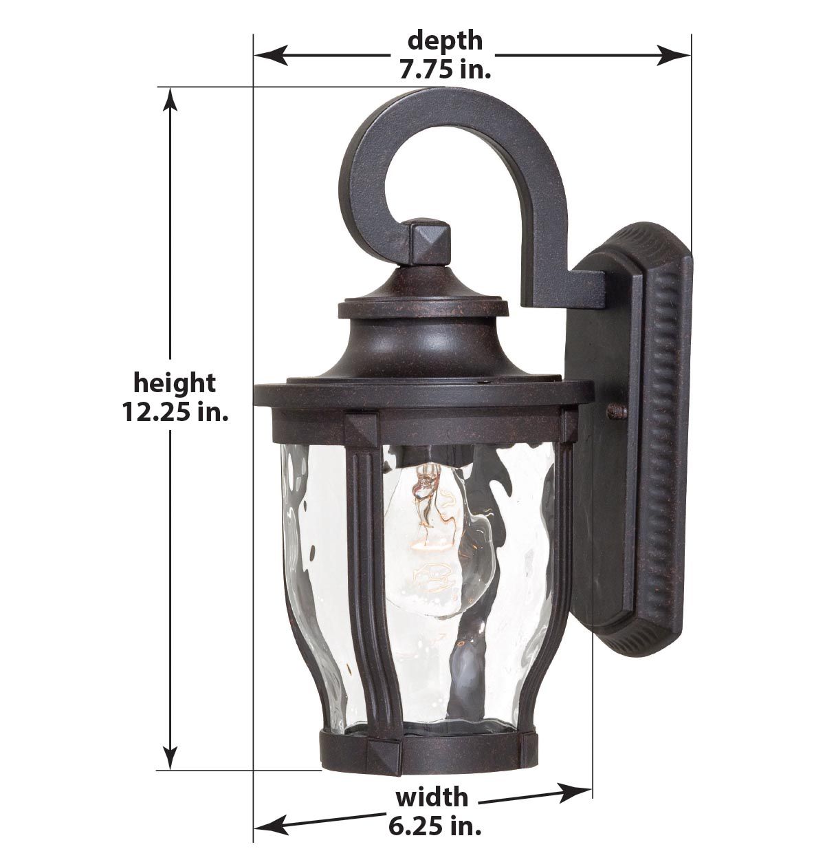Image 5 The Great Outdoors Merrimack 1-Light Corona Bronze Outdoor Wall Mount more views