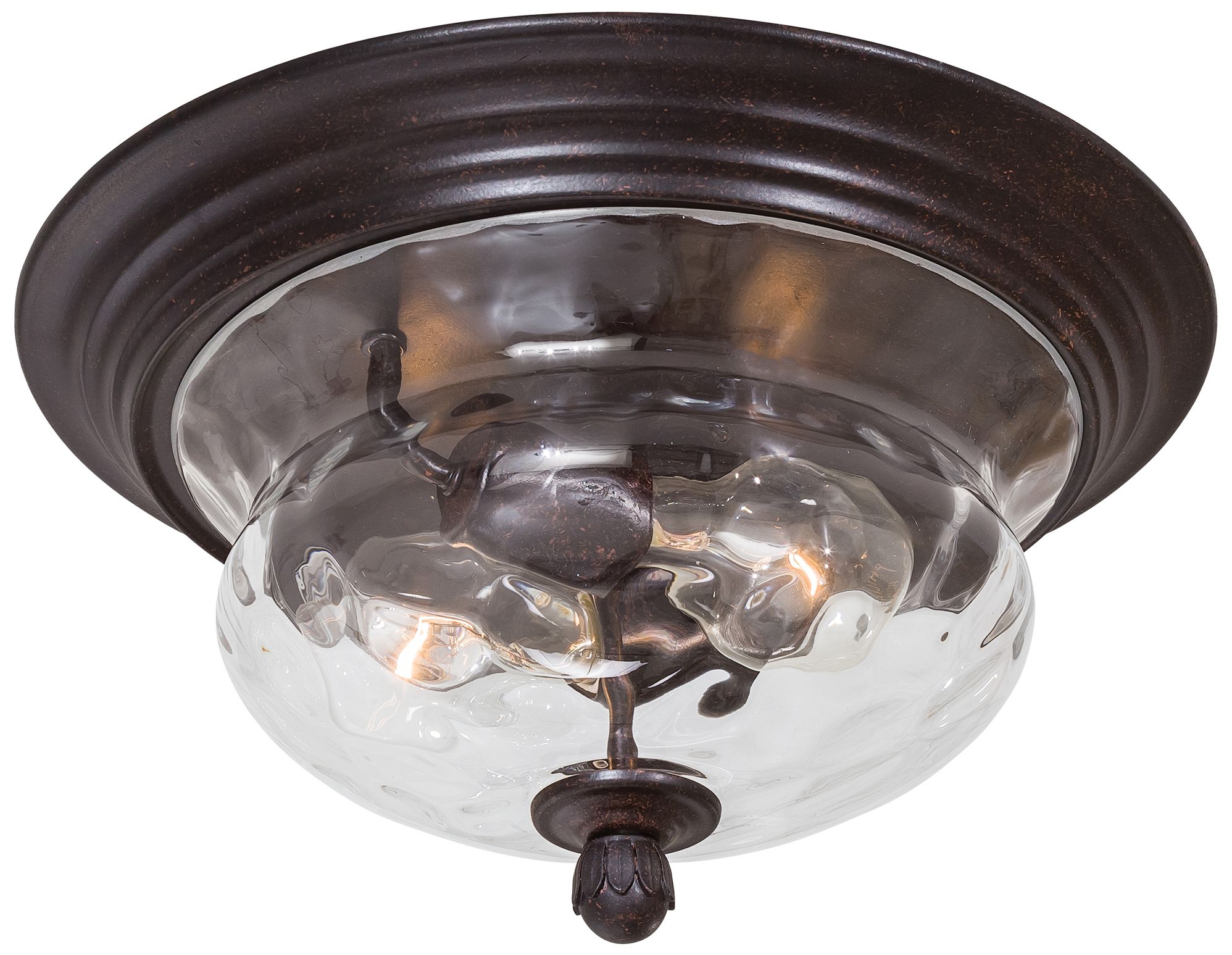 Image 2 The Great Outdoors Merrimack 2-Light Corona Bronze Flush Mount