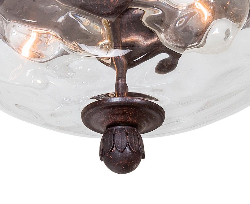 Image 4 The Great Outdoors Merrimack 2-Light Corona Bronze Flush Mount more views