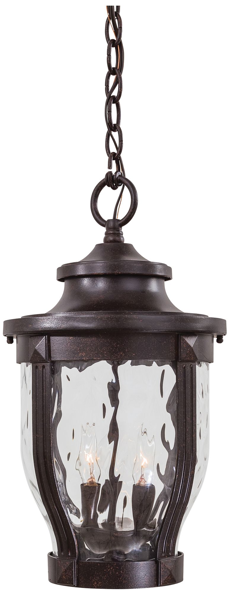 The Great Outdoors Merrimack 3-Light Corona Bronze Chain Hung Light