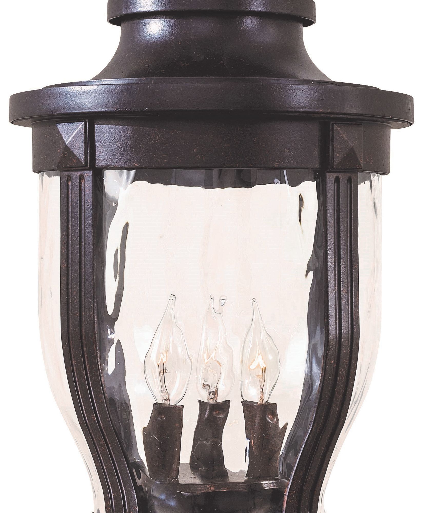 Image 4 The Great Outdoors Merrimack 3-Light Corona Bronze Outdoor Post Mount more views