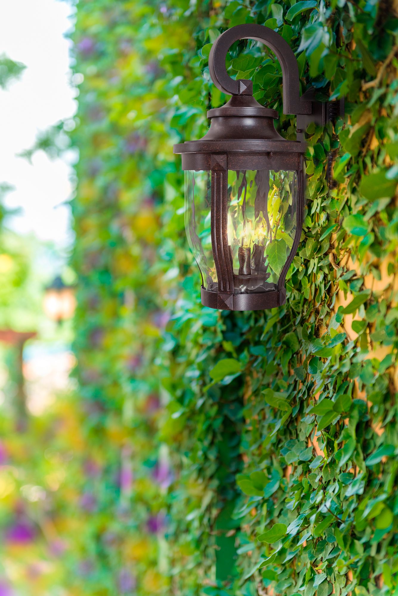 Image 5 The Great Outdoors Merrimack 3-Light Corona Bronze Outdoor Wall Mount more views