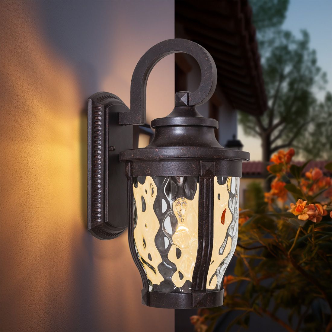 Image 3 The Great Outdoors Merrimack LED 1-Light Black OD Wall Mount more views