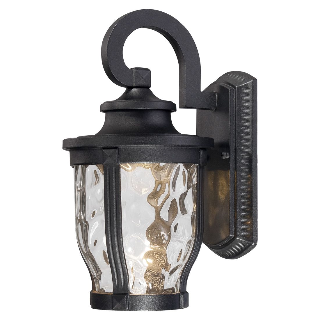 The Great Outdoors Merrimack LED Black Outdoor Wall Mount in scene