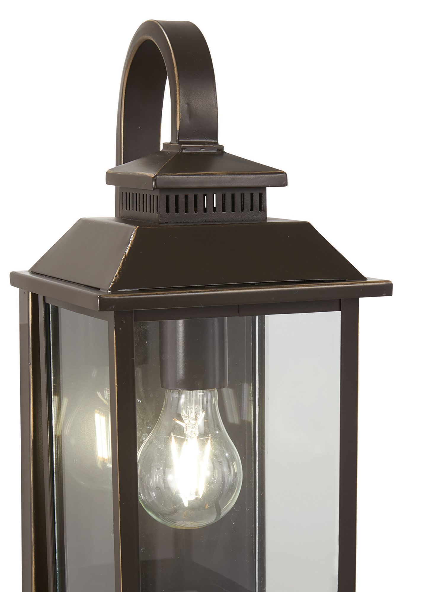 Image 5 The Great Outdoors Miner's Loft 1-Light Bronze and Gold Outdoor Wall Mount more views