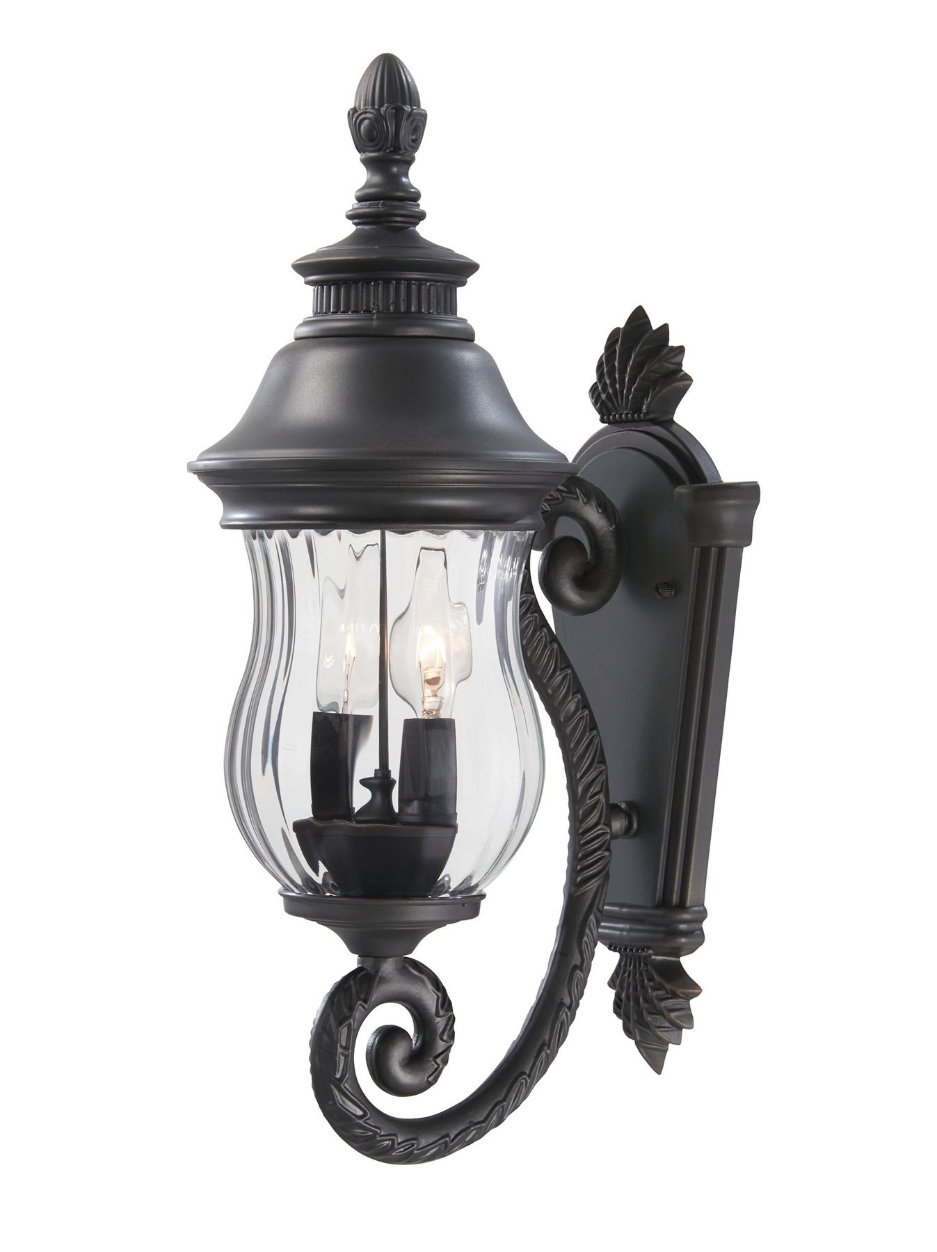 Image 6 The Great Outdoors Newport 2-Light Heritage Bronze Outdoor Wall Mount more views