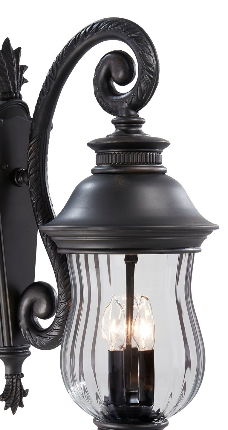 Image 6 The Great Outdoors Newport 3-Light Heritage Outdoor Wall Mount more views