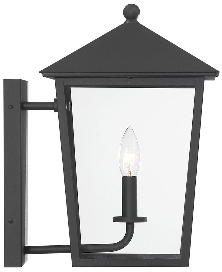 The Great Outdoors Noble Hill 1-Light Sand Coal Outdoor Wall Mount