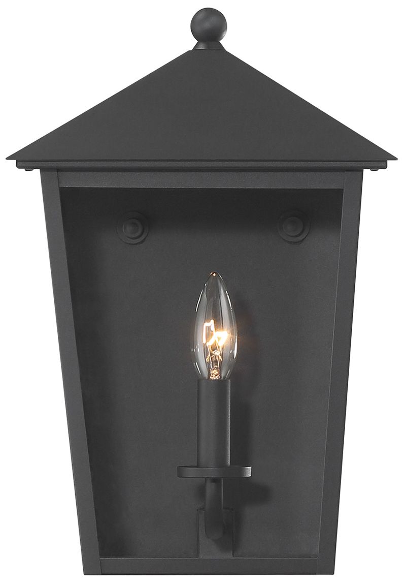The Great Outdoors Noble Hill 1-Light Sand Coal Outdoor Wall Mount