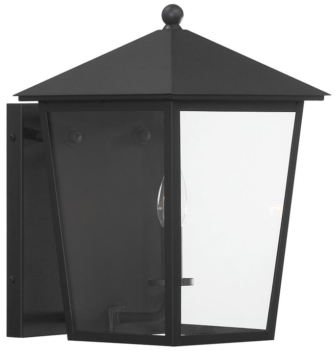 The Great Outdoors Noble Hill 1-Light Sand Coal Outdoor Wall Mount