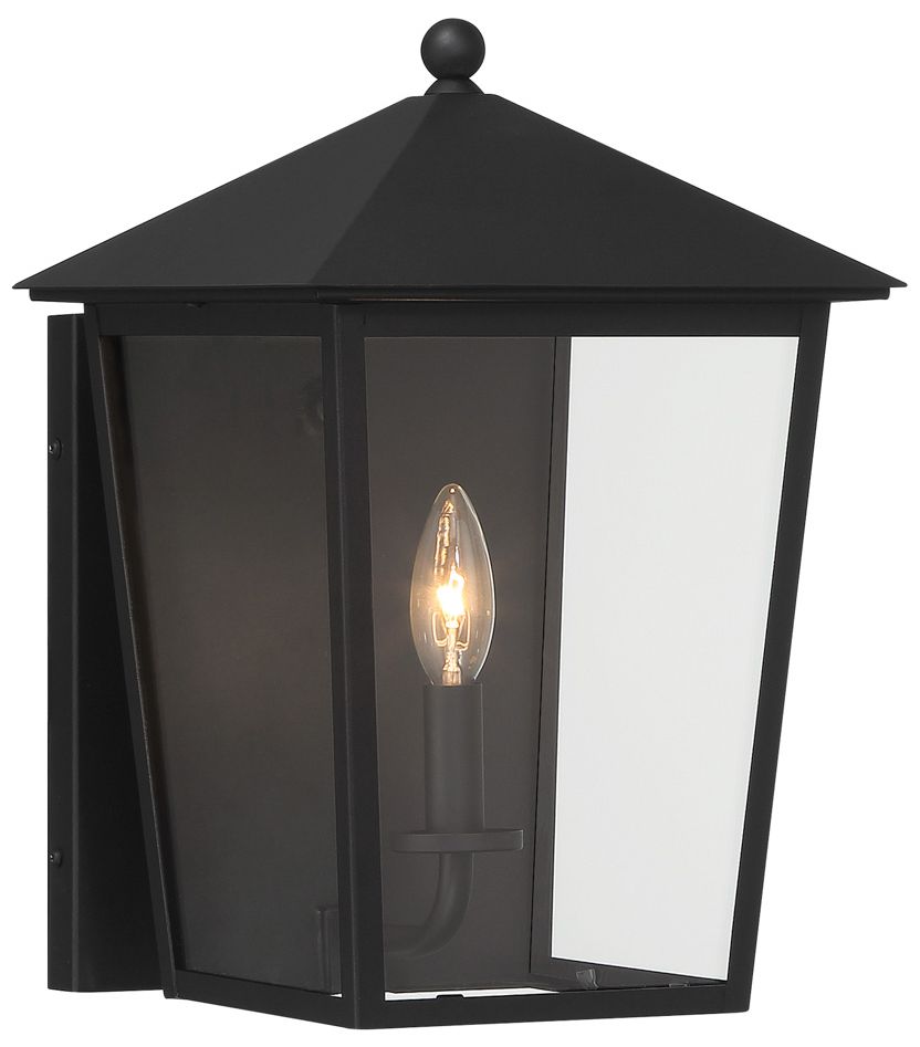 The Great Outdoors Noble Hill 1-Light Sand Coal Outdoor Wall Mount