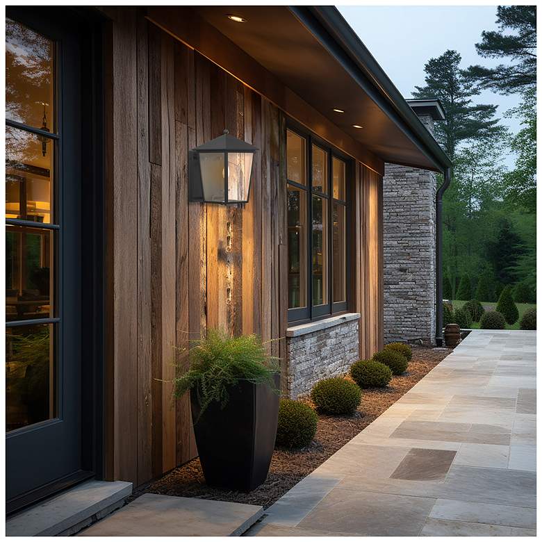 Image 4 The Great Outdoors Noble Hill 15" High Sand Coal Outdoor Wall Lantern more views