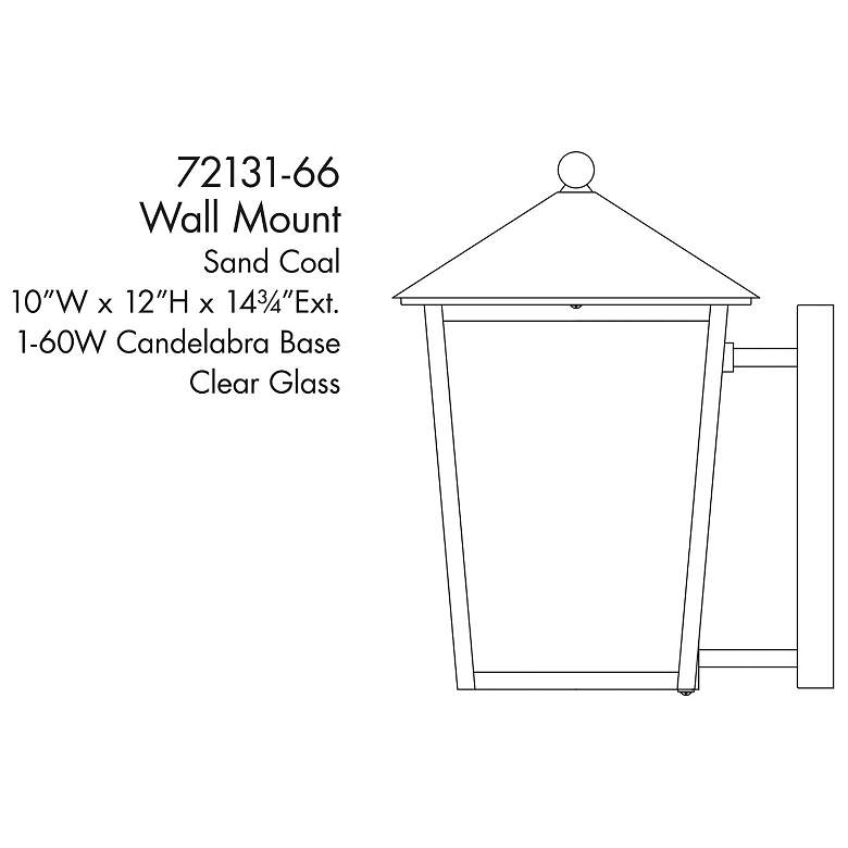 Image 5 The Great Outdoors Noble Hill 15" High Sand Coal Outdoor Wall Lantern more views