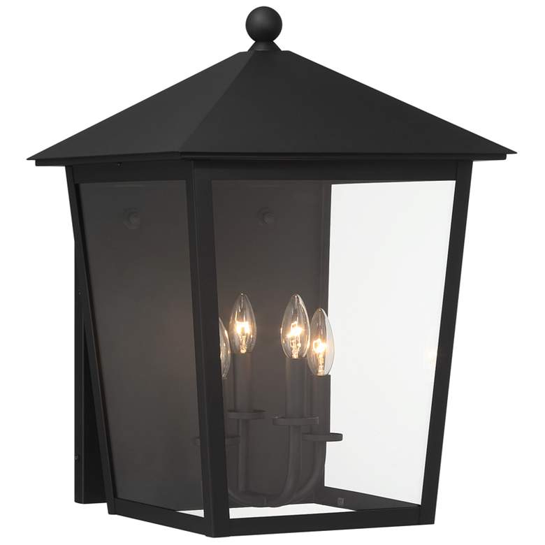 Image 1 The Great Outdoors Noble Hill 3-Light Sand Coal Outdoor Wall Mount