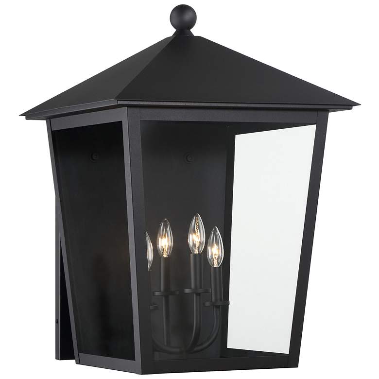 Image 1 The Great Outdoors Noble Hill 4-Light Black Outdoor Wall Mount