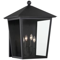 The Great Outdoors Noble Hill 4-Light Black Outdoor Wall Mount