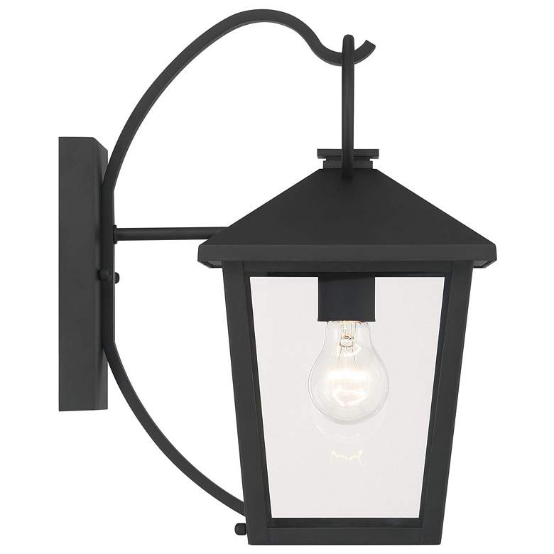 Image 3 The Great Outdoors Parkside 1-Light 8-in Sand Black Outdoor Wall Sconce more views