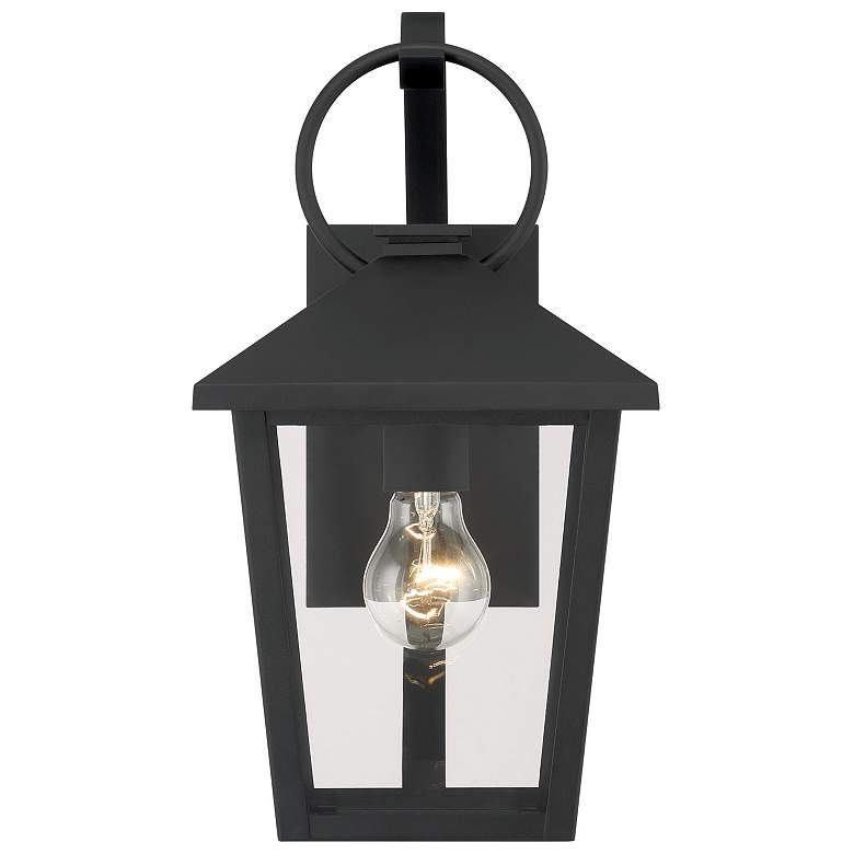 Image 4 The Great Outdoors Parkside 1-Light 8-in Sand Black Outdoor Wall Sconce more views