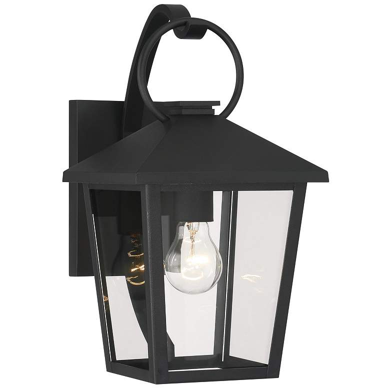 Image 6 The Great Outdoors Parkside 1-Light 8-in Sand Black Outdoor Wall Sconce more views