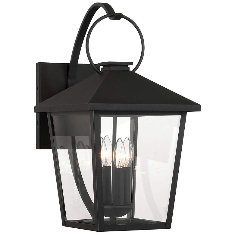 Image 1 The Great Outdoors Parkside 4-Light 12-in Sand Coal Black Wall Sconce