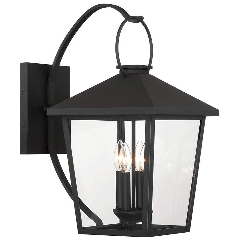 Image 2 The Great Outdoors Parkside 4-Light 12-in Sand Coal Black Wall Sconce more views
