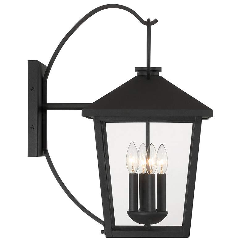 Image 3 The Great Outdoors Parkside 4-Light 12-in Sand Coal Black Wall Sconce more views