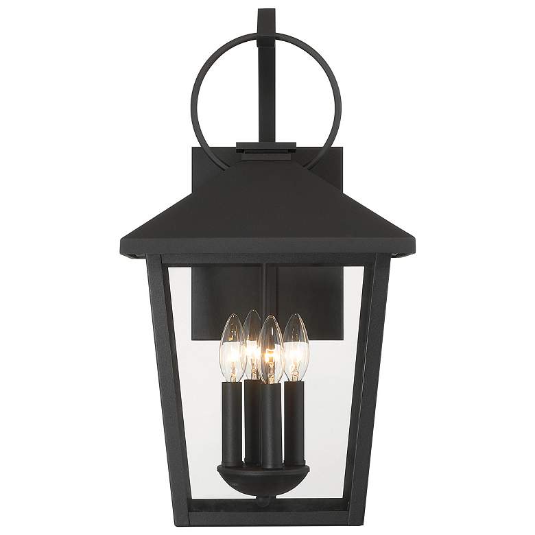 Image 5 The Great Outdoors Parkside 4-Light 12-in Sand Coal Black Wall Sconce more views