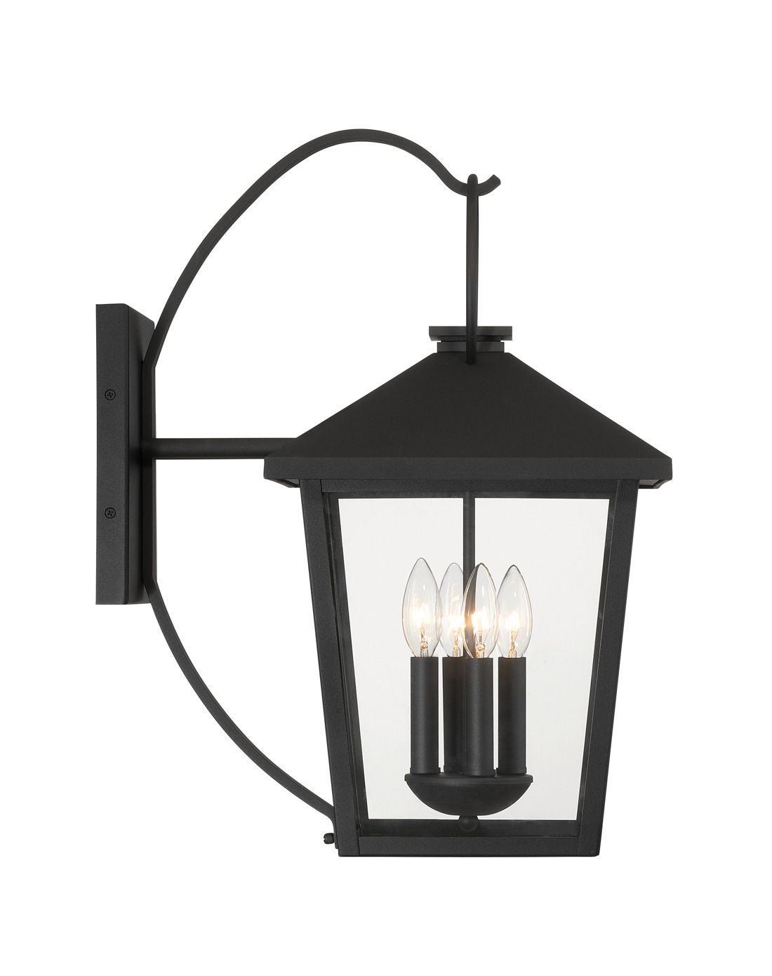 The Great Outdoors Parkside 4-Light 12-in Sand Coal Black Wall Sconce