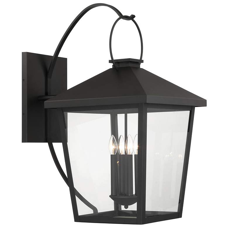 Image 5 The Great Outdoors Parkside 4-Light 17.25-in Sand Black Outdoor Wall Sconce more views