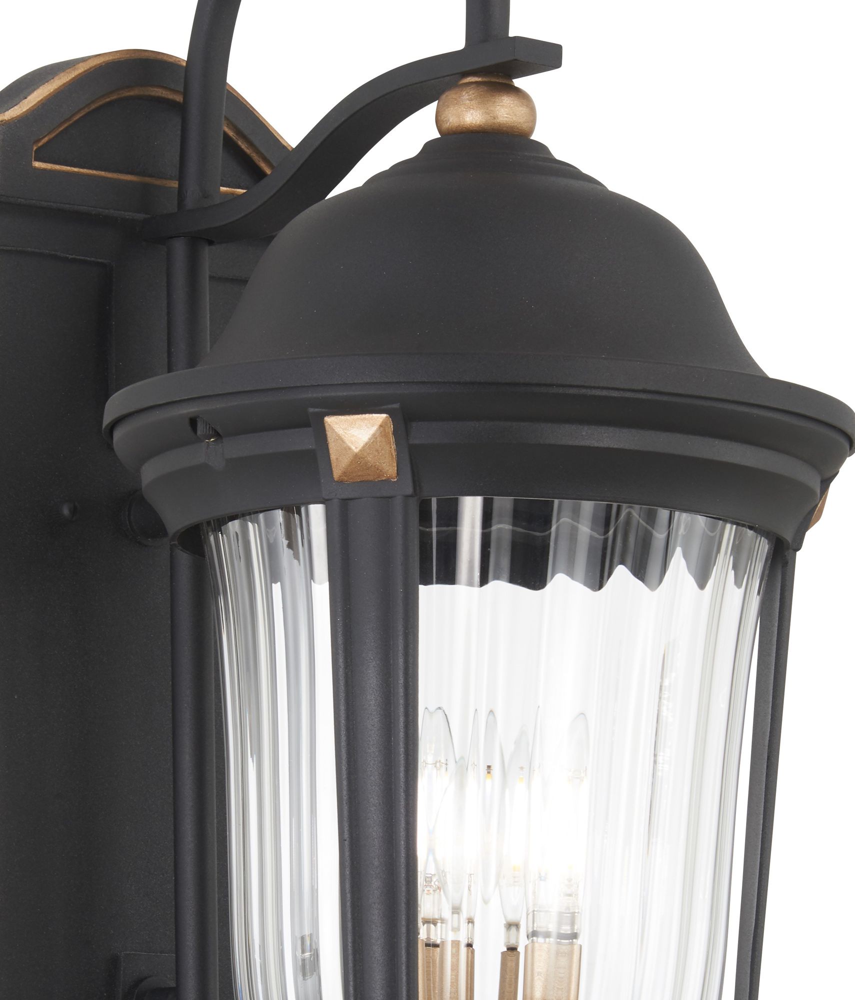 Image 3 The Great Outdoors Peale Street 4-Light Sand Coal Outdoor Wall Mount more views