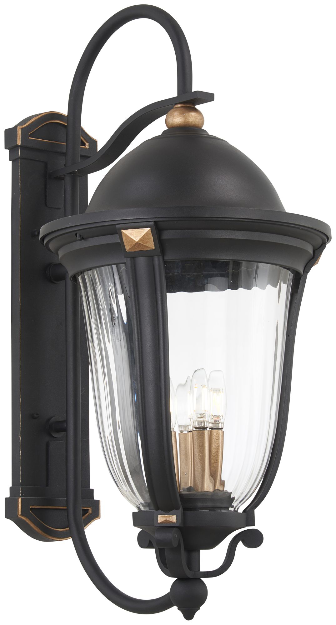 Image 2 The Great Outdoors Peale Street 5-Light Sand Coal Black Outdoor Wall Mount