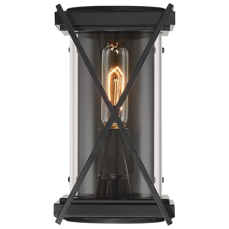 Image 3 The Great Outdoors Rockhill 1-Light 5.5-in Matte Black Outdoor Wall Sconce more views
