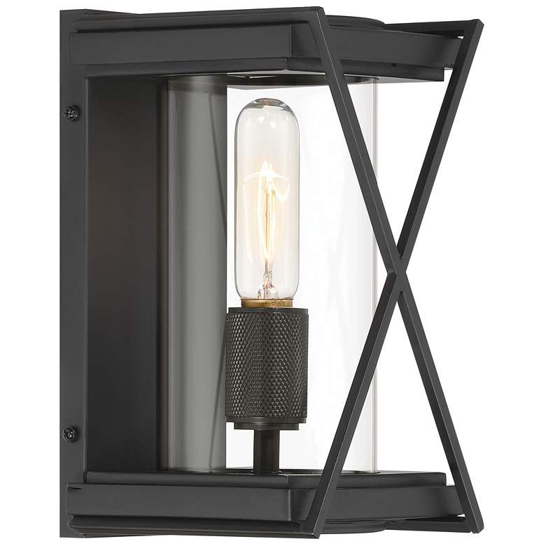 Image 4 The Great Outdoors Rockhill 1-Light 5.5-in Matte Black Outdoor Wall Sconce more views