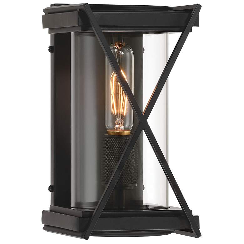 Image 5 The Great Outdoors Rockhill 1-Light 5.5-in Matte Black Outdoor Wall Sconce more views