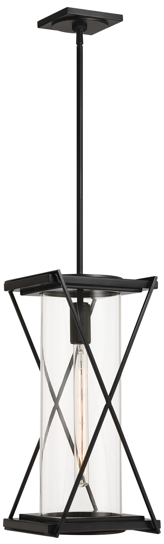 Image 2 The Great Outdoors Rockhill 1-Light 9.5-in Black Pendant Lighting