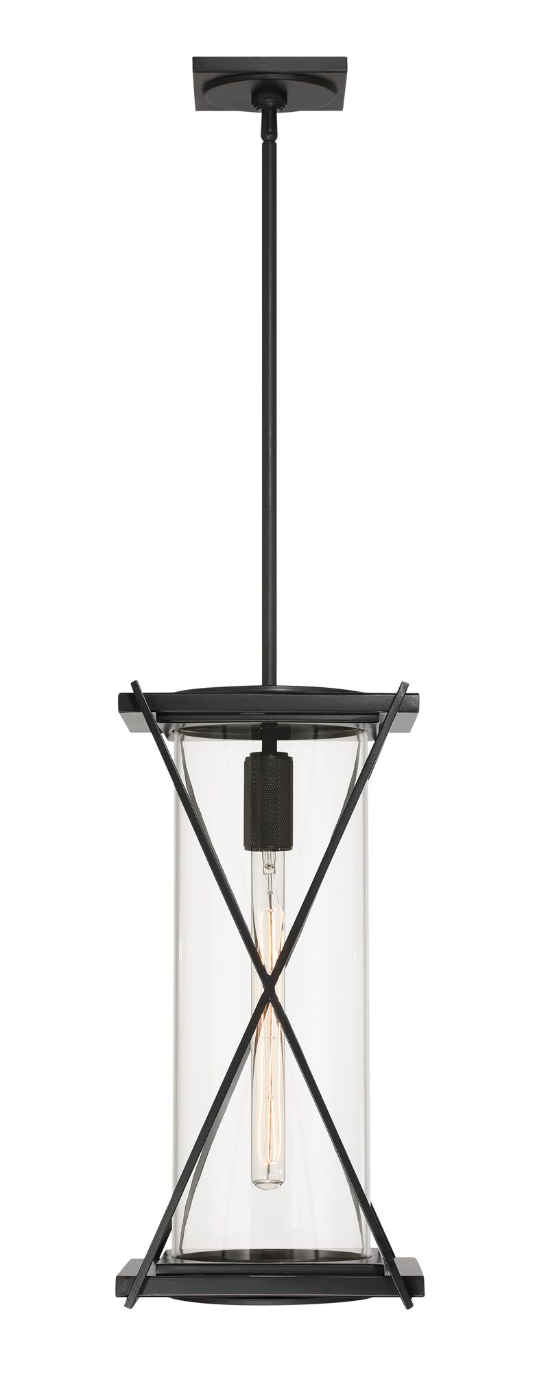 Image 3 The Great Outdoors Rockhill 1-Light 9.5-in Black Pendant Lighting more views
