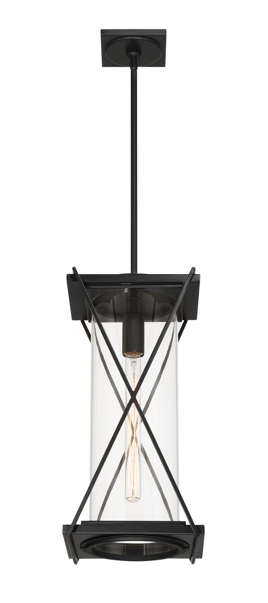 Image 5 The Great Outdoors Rockhill 1-Light 9.5-in Black Pendant Lighting more views