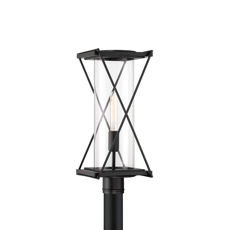 Image 5 The Great Outdoors Rockhill 1-Light 9.5-in Matte Black Outdoor Post Mount more views