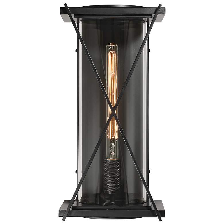 Image 3 The Great Outdoors Rockhill 1-Light 9.5-in Matte Black Outdoor Wall Sconce more views