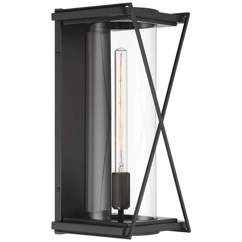 Image 4 The Great Outdoors Rockhill 1-Light 9.5-in Matte Black Outdoor Wall Sconce more views