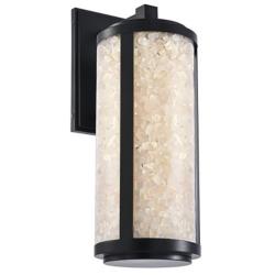 The Great Outdoors Salt Creek 1-Light LED 0-in Black Outdoor Wall Sconce